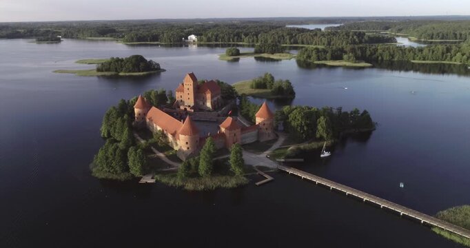 Trakai Castle in Lithuania. One of the most famous castle in Lithuania.