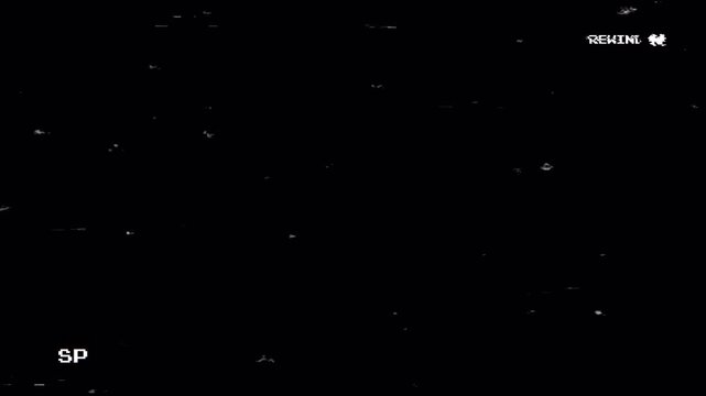 Retro VHS Rewind Glitch Effect Loop. Vintage Analog Video Tape Static Noise Overlay with Distortion Artifacts and OSD Display 4k video animation seamless loop