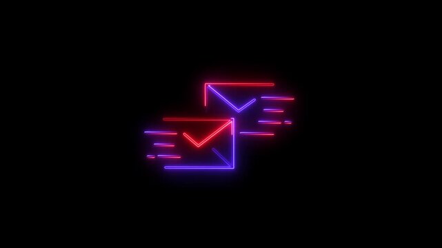  Gmail icon animation.Message icon animation, gmail, email notification box icon for messenger. 