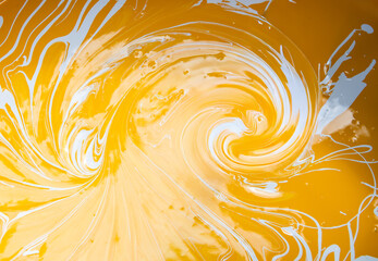 Abstract fluid art painting in acrylic paints