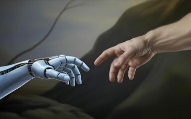 Human and Robot Hand Touching