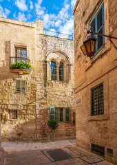 Holy Cross Street in Mdina, Malta