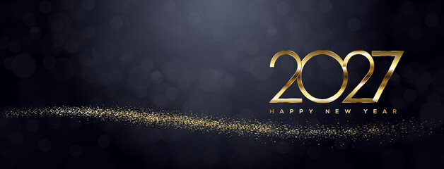 2027 Happy New Year Greeting Card