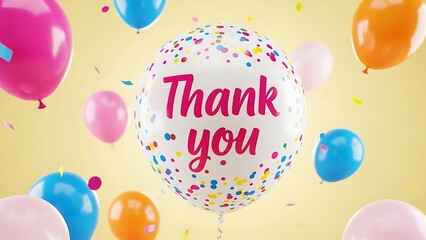 Celebrate appreciation on thank you day with colorful balloons and gratitude