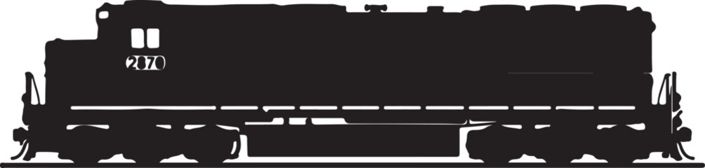 Vintage train silhouette © Sanzida