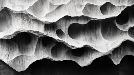 Intricate textured concrete wall pattern modern architecture abstract design urban environment