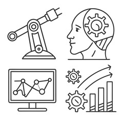 Medical Healthcare Professional Illustration with Doctors and Nurses in Hospital Setting