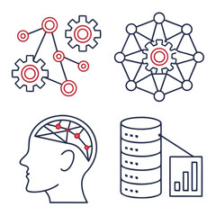 Logistics and Global Shipping Industry Illustration with Cargo Ship Truck and Distribution Warehouse