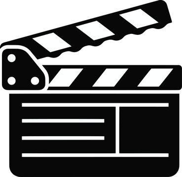  silhouette icon of a Clapperboard, representing videography and event coordination