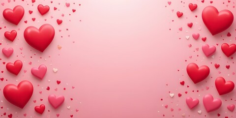 A background filled with heart motifs. Perfect for Valentine's Day, Mother's Day, or any holiday banner and card design. Vector art.