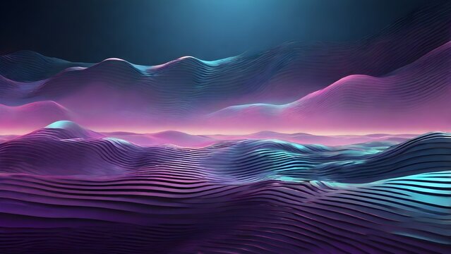Clean Abstract Desktop Wallpaper for Productivity Surreal abstract waves flowing in purple blue and pink tones This image was created using AI based on my original prompt.