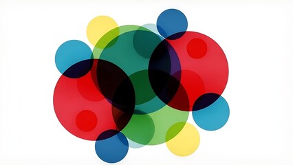 Vibrant overlapping circles creating a dynamic pattern