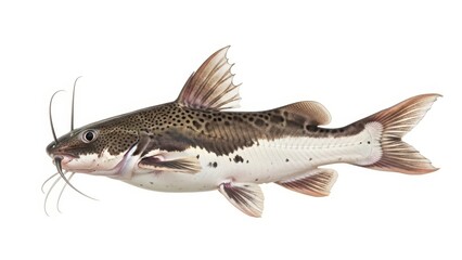 Spotted catfish illustration isolated on white background.