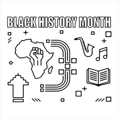 A Cultural Black History Month Symbol, Showcasing African American Heritage and Digital Equality Diversity.