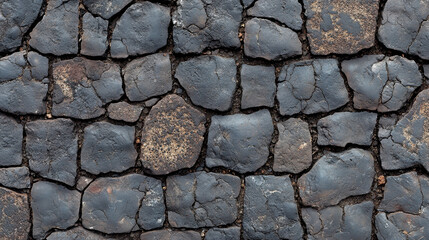 Fototapeta premium Dark Cracked Surface with Textured Patterns and Natural Details