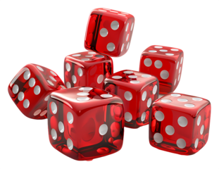 red dice isolated on white