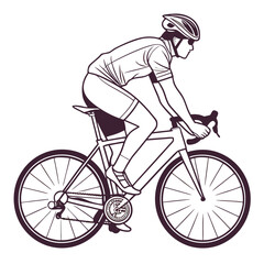 Obraz premium Cyclist riding a road bike