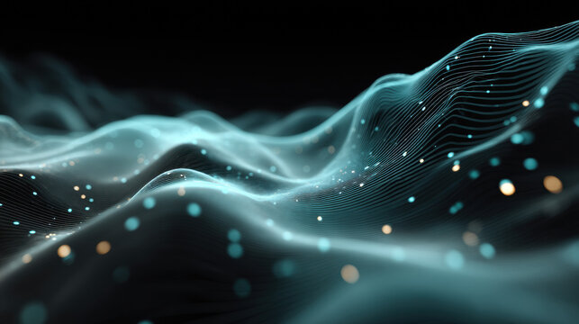 Futuristic digital network visualization highlighting technology, connectivity, data flow, cybersecurity, virtual environment, innovation, modern design, and electronic systems - Powered by Adobe