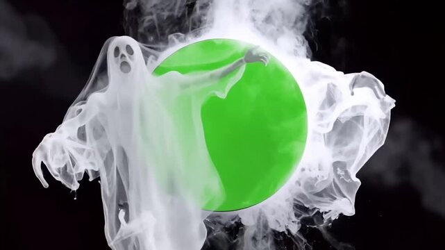Ghost and smoke vibe green screen logo reveals.