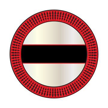 Golden circle badge