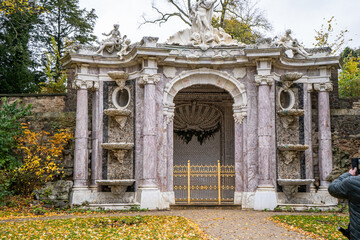 Obraz premium Neptune Grotto in Sanssouci Park in Potsdam Germany. Built from seashells
