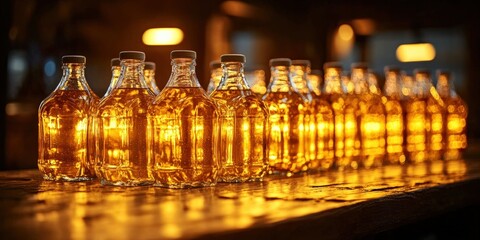 Bottling fresh olive local factory product industrial view