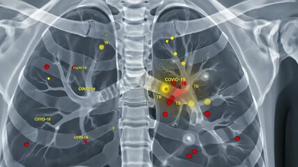 Advanced Medical Imaging of Human Lungs Revealing Multiple Pathologies and Diseases Utilizing Artificial Intelligence for Enhanced Diagnostic Precision and Early Detection of Respiratory Conditions l.