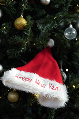 Santa hat with the inscription Happy New Year