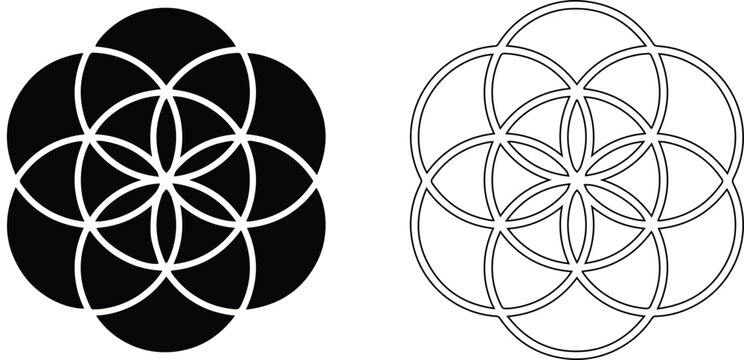 Flower of Life Design Vector Illustration