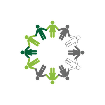 circle of people around the world