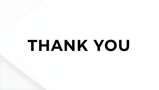 A simple thank you note on a white background