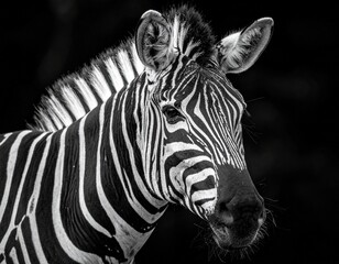 zebra head close up