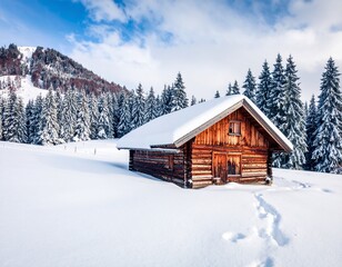 cabin in the mountains