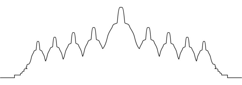 illustration vector of temples with line art style
