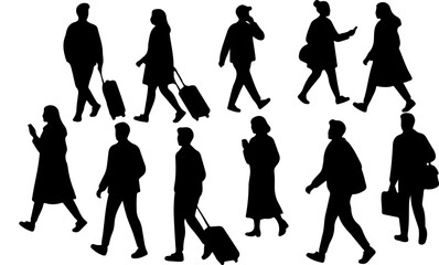 Stylish People Walking &ndash; Urban Lifestyle Illustration