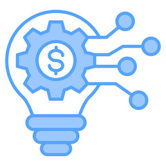 Obraz premium Technology Blue Icon Vector Illustration