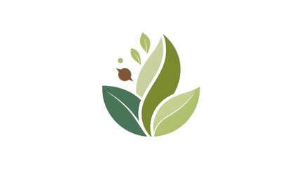 Organic leaf illustration symbolizing natural growth and fertility