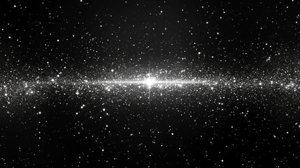 Glowing galaxy band with stars in deep space, abstract cosmic background
