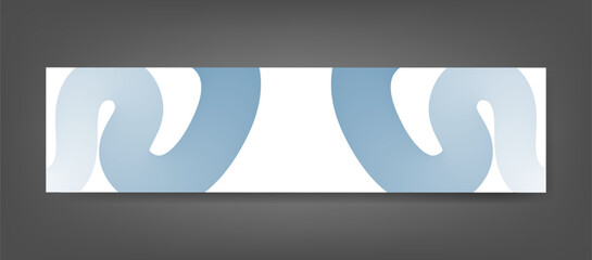 Abstract Blue Wave LinkedIn Banner Background with Modern Gradient Shapes