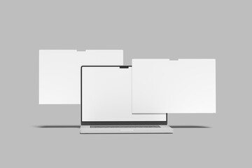 Laptop website presentation blank mockup