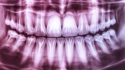 Dental Cleaning X-Ray Image with Soft Light