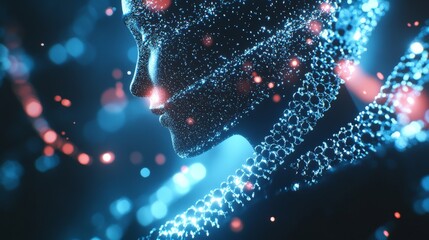 Molecular Chains in Bright Pharmaceutical Lab Environment