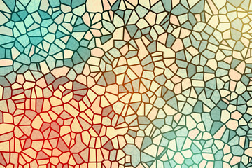 Vibrant mosaic pattern with gradient colors and geometric shapes