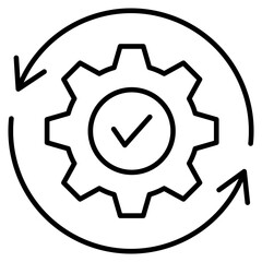 Automation Outline Icon Vector Illustration