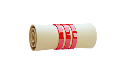 Rolled Scroll Tied with Red Ribbons