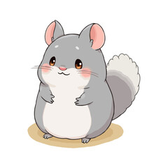 Cute Chinchilla Clipart 09