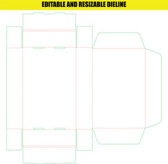 Editable Resizable Dieline Template for Custom Packaging Design FEFCO Standard Carton Box
