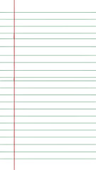 Lined Paper with Red Line