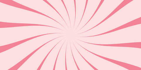 Candy color sunburst background. Abstract pink cream design wallpaper. Colorful swirling lines for templates, banners, posters, and flyers. Sweet cartoon swirls or swirls.