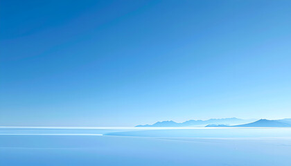 Serene Horizon: A breathtaking expanse of sky merging seamlessly with the tranquil sea, creating a harmonious and minimalist landscape of natural beauty. 